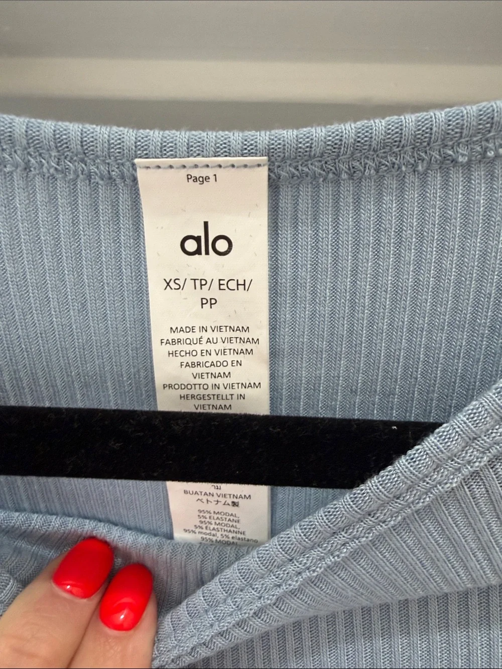 ALO Yoga gathered long sleeve top